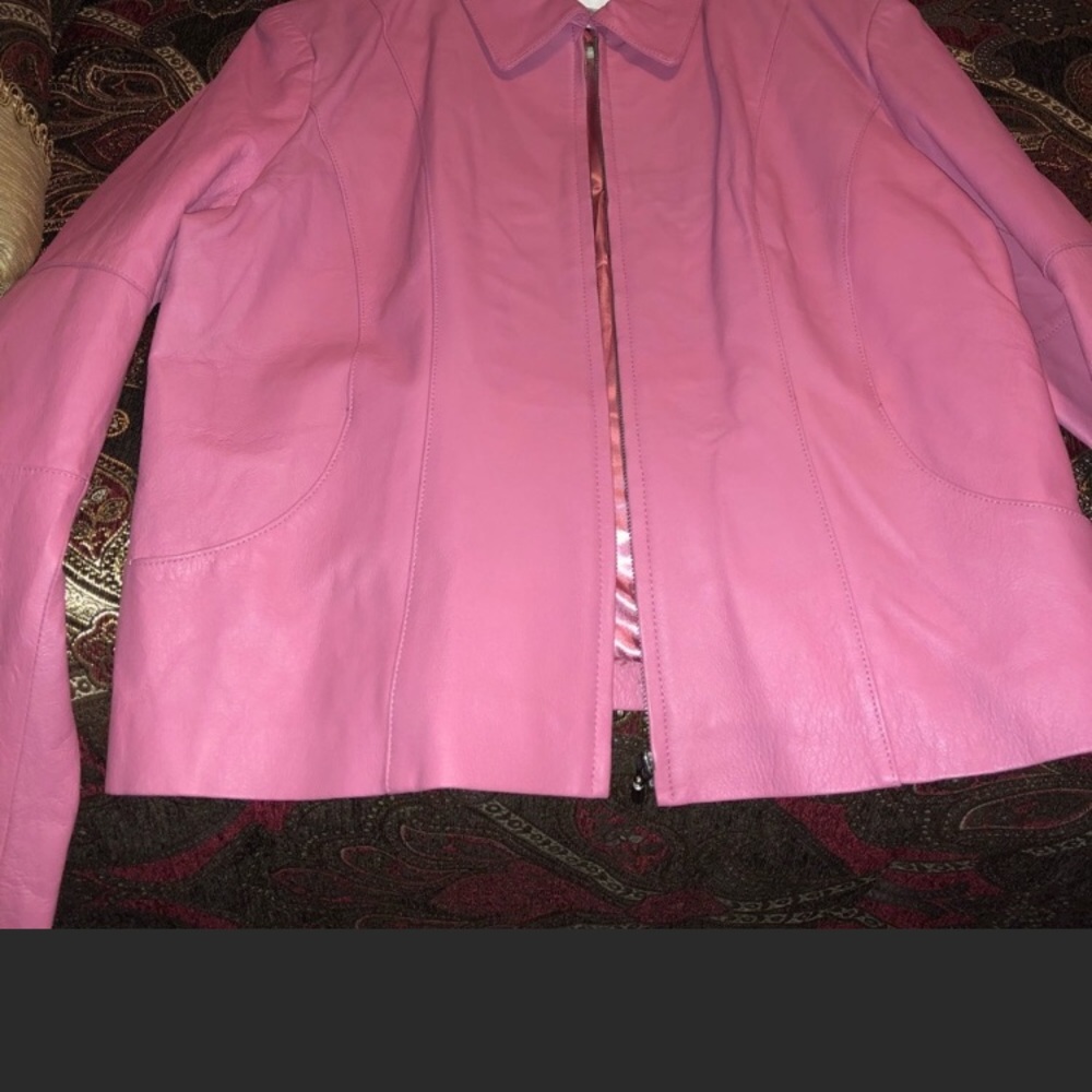 Beautiful Pink Leather Chadwicks Jacket